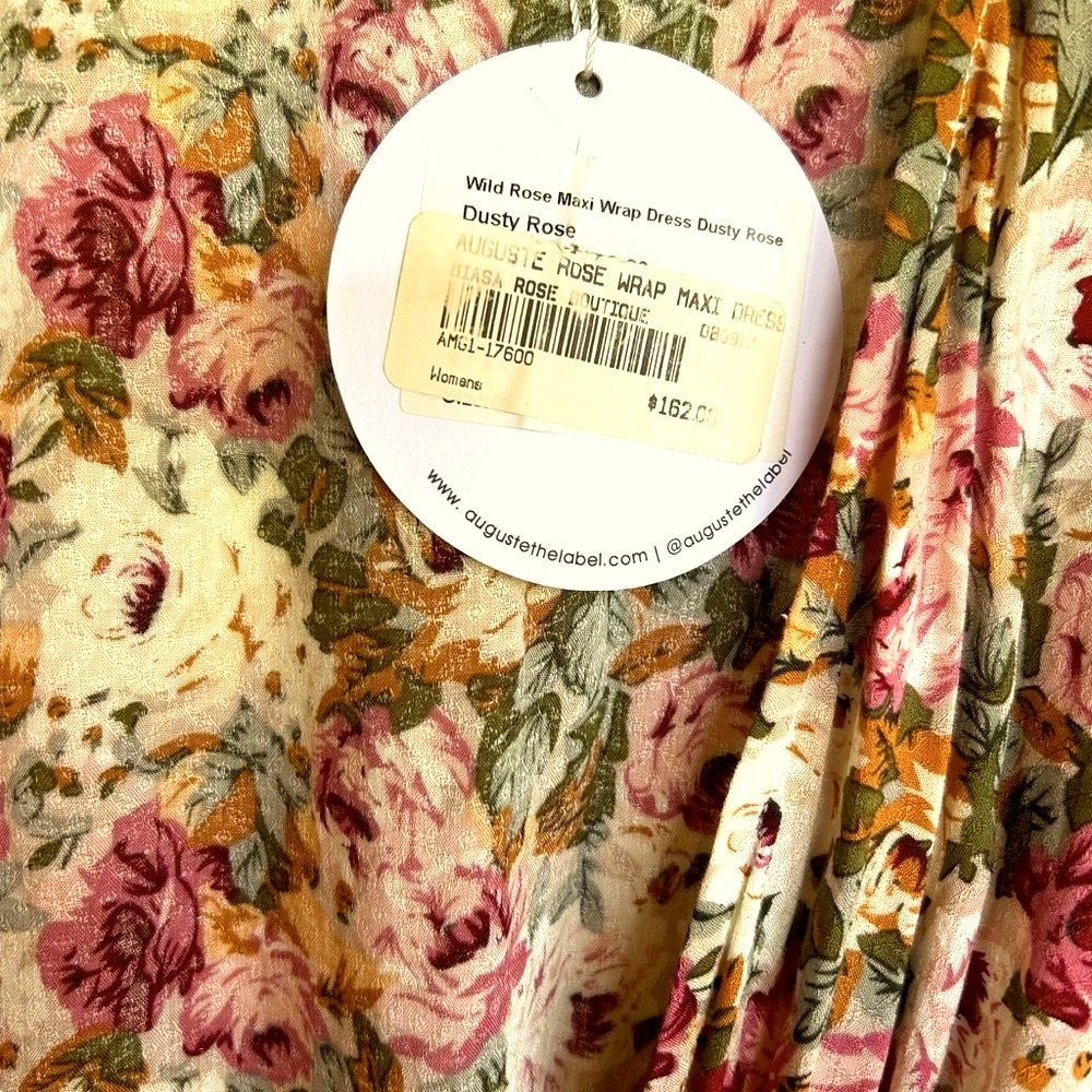 August wild Rose Maxi Wrap Dress in Desert Rose - Picture 9 of 16